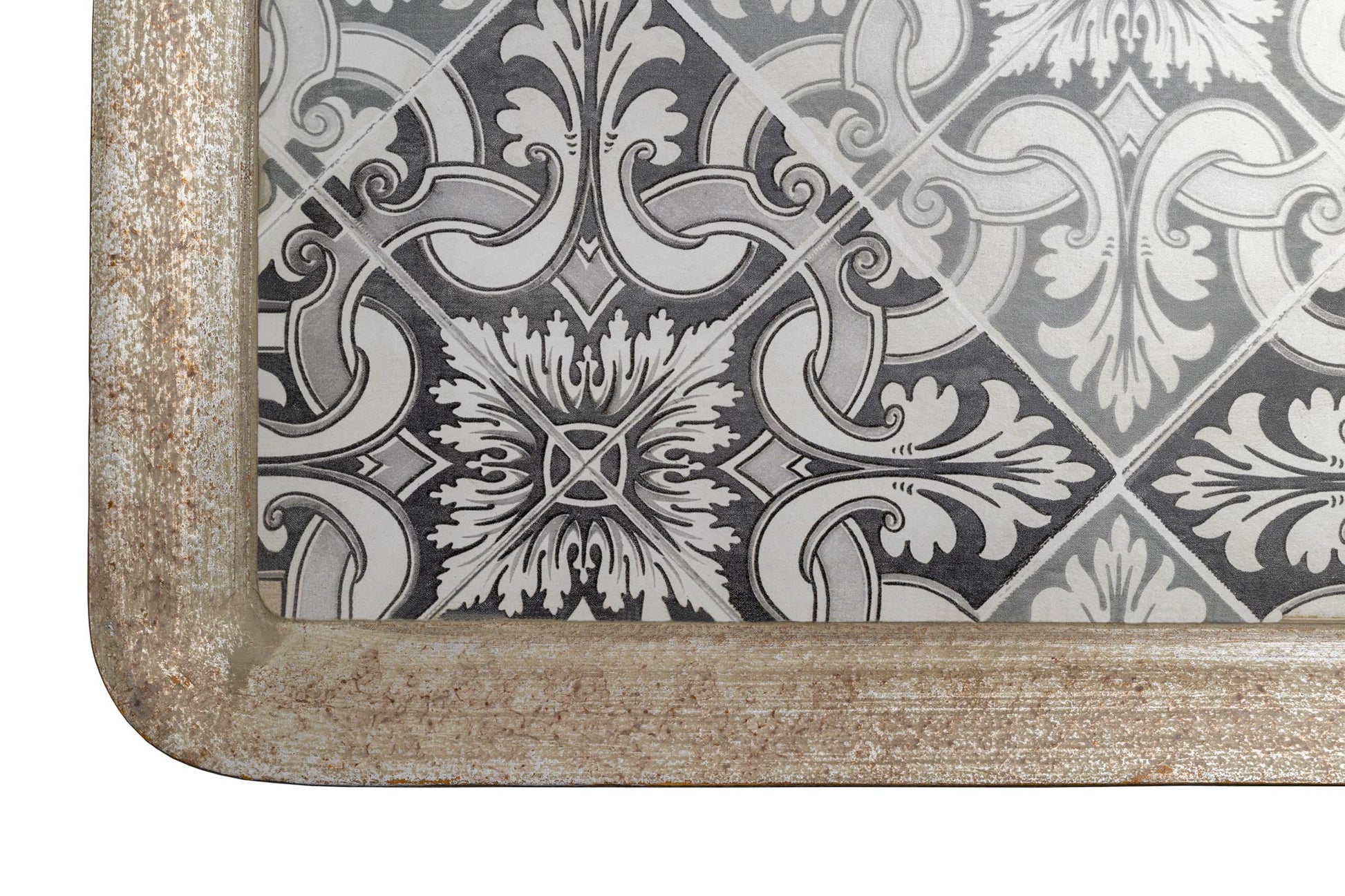 Serving Tray, Florentine trays, black and silver tray made in Italy