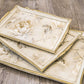 Decorative tray rectangular, tray with flower design