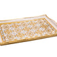 white and gold serving tray, Italian serving tray
