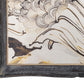 Wild Flower Tray, black and white serving tray