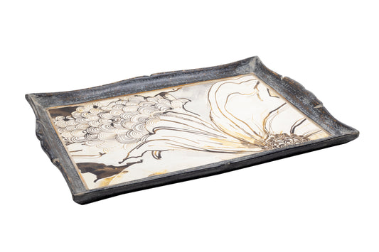 black and white tray decor, decorative Italian tray